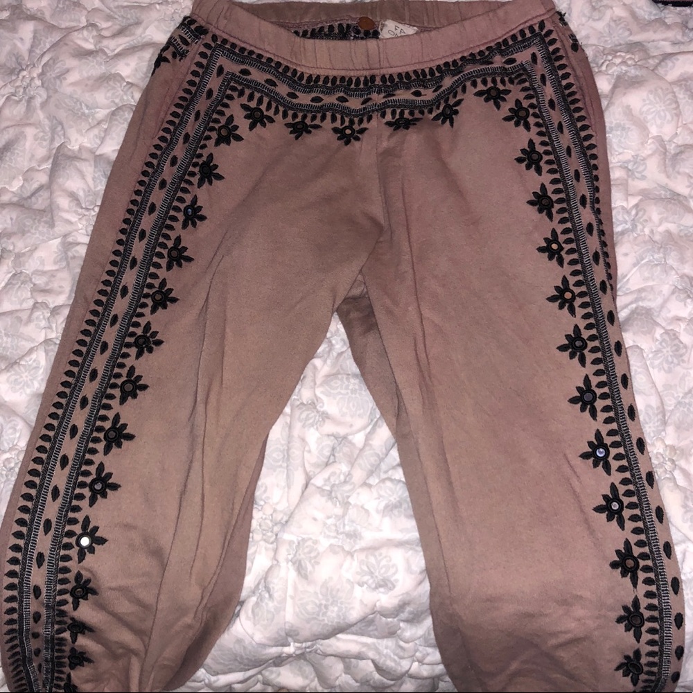 Free People capri joggers with embellishments